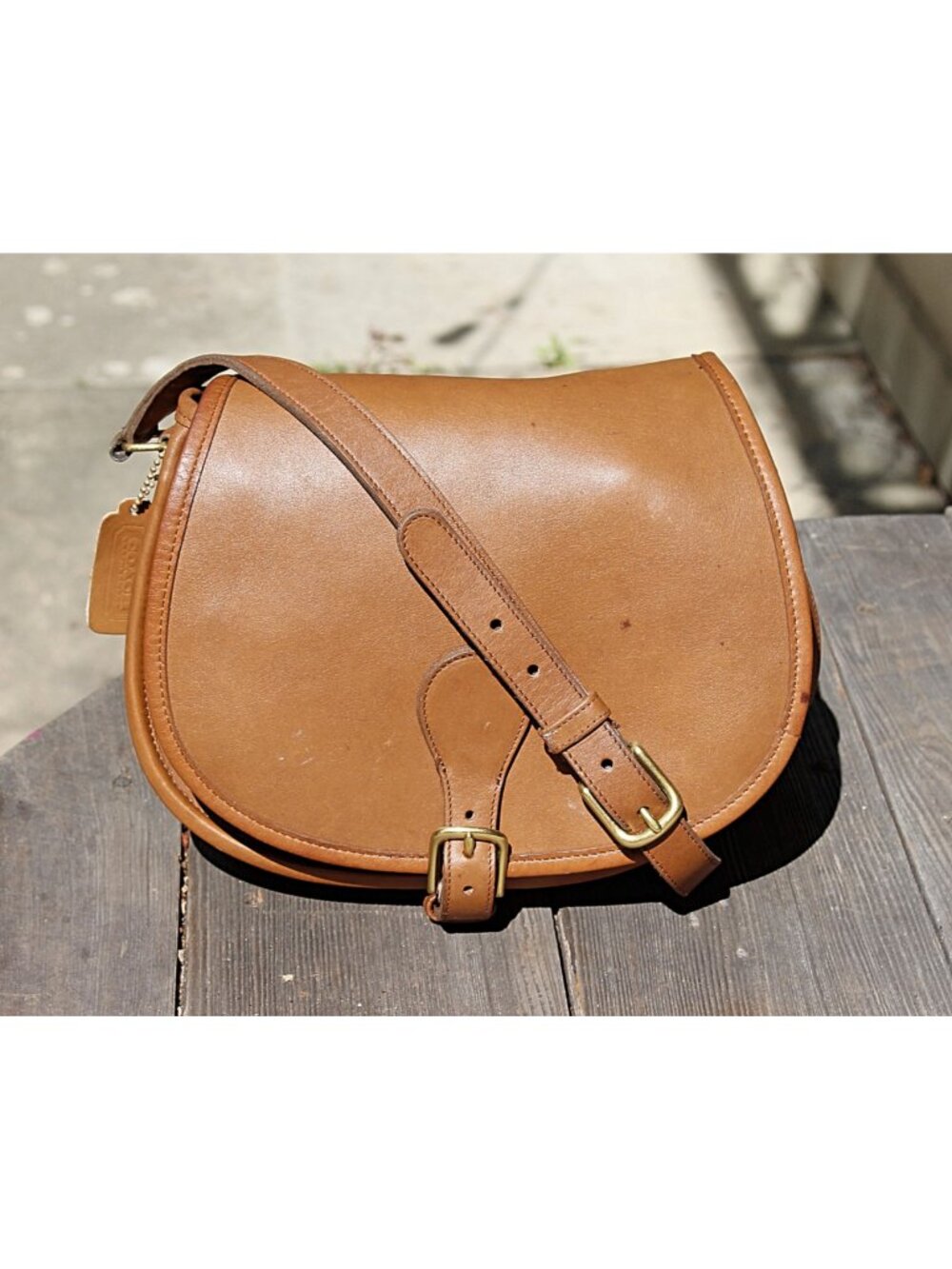 Coach Vintage - Riding Bag (Saddle Bag) 9851 in color Putty, USA Pre-1994 - Picture 10 of 15